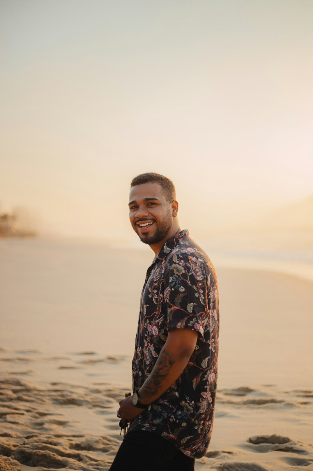 Portrait of a smiling British man in a casual shirt